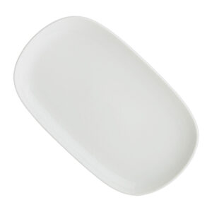 Plata rectangular mitjana blanc