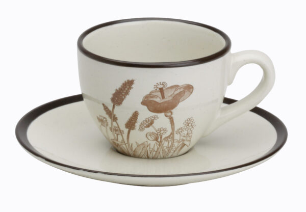 Tassa cafè amb plat Flors al Camp