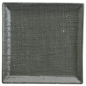 Plat gran quadrat teixit gris-verdòs