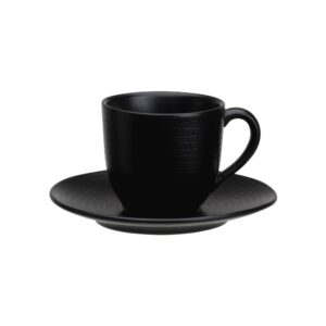Tassa de cafè amb plat trencadís negre