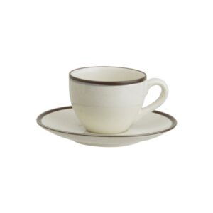 Tassa café amb plat beig